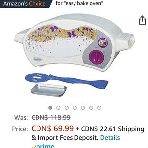 Easy Baked oven.electronic toy girls love to bake.